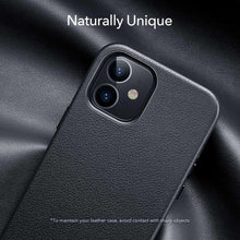 将图片加载到图库查看器,Elegant Phone Protection Back Cover Designed for iPhone 12 Pro Max Case Leather Cover for iPhone 12 mini 12 Pro Max Genuine Leather Case for iPhone 12 12Pro Luxury Black Phone Case For Businessman