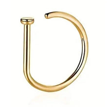 将图片加载到图库查看器,Elegant Punk-Style Stainless Steel Nose Rings - Clip-On Non-Piercing Design