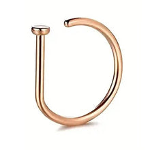 将图片加载到图库查看器,Elegant Punk-Style Stainless Steel Nose Rings - Clip-On Non-Piercing Design