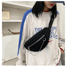 将图片加载到图库查看器,Elegant Purple Ladies Chain Waist Bag Canvas Fanny Pack Luxury Outdoor Chest Bag Phone Purse For Everyday Use