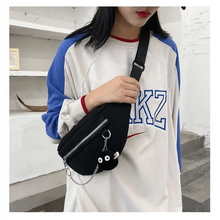 将图片加载到图库查看器,Elegant Purple Ladies Chain Waist Bag Canvas Fanny Pack Luxury Outdoor Chest Bag Phone Purse For Everyday Use