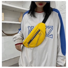 将图片加载到图库查看器,Elegant Purple Ladies Chain Waist Bag Canvas Fanny Pack Luxury Outdoor Chest Bag Phone Purse For Everyday Use