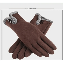 Load image into Gallery viewer, Elegant Red Autumn Full Finger Warm Women Gloves Classic Soft Comfortable Winter One Size Gloves For Women