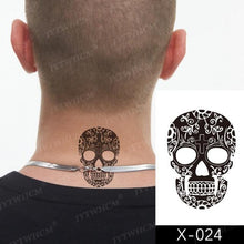 Load image into Gallery viewer, Elegant Small Waterproof Temporary Tattoo Sticker Makeup Flame Finger Black Square Rose Flower High Quality Design For Womens