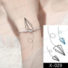 Load image into Gallery viewer, Elegant Small Waterproof Temporary Tattoo Sticker Makeup Flame Finger Black Square Rose Flower High Quality Design For Womens
