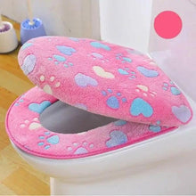 Load image into Gallery viewer, Elegant Soft And Comfortable Toilet Seat Cover Warm Waterproof Bathroom Bathroom Covers Bright Colors