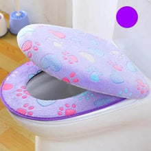 Load image into Gallery viewer, Elegant Soft And Comfortable Toilet Seat Cover Warm Waterproof Bathroom Bathroom Covers Bright Colors