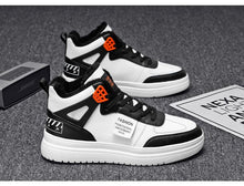 将图片加载到图库查看器,Elegant Sport Men's Sneaker Trend High Top Platform Shoes Spring Vulcanized Shoes Leather Casual Sport Fashion Flat Low Top Sneaker Lace-up Modern Design
