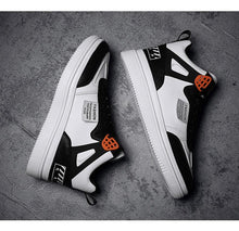 将图片加载到图库查看器,Elegant Sport Men's Sneaker Trend High Top Platform Shoes Spring Vulcanized Shoes Leather Casual Sport Fashion Flat Low Top Sneaker Lace-up Modern Design