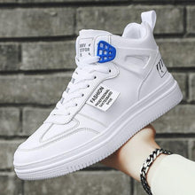 将图片加载到图库查看器,Elegant Sport Men's Sneaker Trend High Top Platform Shoes Spring Vulcanized Shoes Leather Casual Sport Fashion Flat Low Top Sneaker Lace-up Modern Design
