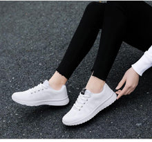 将图片加载到图库查看器,Elegant Sport Womens Sneakers Flats Casual Tennis Shoes Summer Lace-Up Mesh Light Breathable Casual Comfort Non Slip Lightweight Breathable Mesh Athletic Sneakers