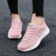 将图片加载到图库查看器,Elegant Sport Womens Sneakers Flats Casual Tennis Shoes Summer Lace-Up Mesh Light Breathable Casual Comfort Non Slip Lightweight Breathable Mesh Athletic Sneakers