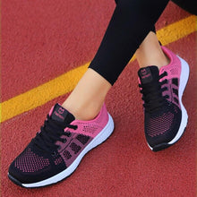 将图片加载到图库查看器,Elegant Sport Womens Sneakers Flats Casual Tennis Shoes Summer Lace-Up Mesh Light Breathable Casual Comfort Non Slip Lightweight Breathable Mesh Athletic Sneakers