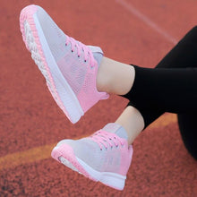 将图片加载到图库查看器,Elegant Sport Womens Sneakers Flats Casual Tennis Shoes Summer Lace-Up Mesh Light Breathable Casual Comfort Non Slip Lightweight Breathable Mesh Athletic Sneakers