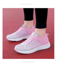将图片加载到图库查看器,Elegant Sport Womens Sneakers Flats Casual Tennis Shoes Summer Lace-Up Mesh Light Breathable Casual Comfort Non Slip Lightweight Breathable Mesh Athletic Sneakers