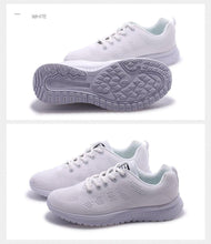 将图片加载到图库查看器,Elegant Sport Womens Sneakers Flats Casual Tennis Shoes Summer Lace-Up Mesh Light Breathable Casual Comfort Non Slip Lightweight Breathable Mesh Athletic Sneakers