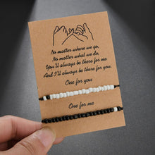 Load image into Gallery viewer, Elegant Stone Matching Bracelets For Best Friends Couple Family Women Bracelets Couple Pinky Promise Distance Matching Relationship Jewelry For Valentines Day Friendship Strand Bracelets For Him And Her Bf And Gf