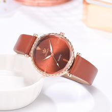 Load image into Gallery viewer, Elegant Style Fashion Womens Watch Luxury Leather Band Analog Quartz Wrist Watch Women Dress Leather Band Thin Minimalist Casual Simple Dress Analog Quartz Wristwatch