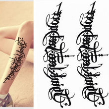 将图片加载到图库查看器,Elegant Temporary Waterproof Tattoos Big Tribal Sticker Black Large Body Art Makeup Fake Tattoo For Mens Womens