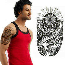 将图片加载到图库查看器,Elegant Temporary Waterproof Tattoos Big Tribal Sticker Black Large Body Art Makeup Fake Tattoo For Mens Womens