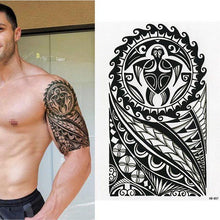 将图片加载到图库查看器,Elegant Temporary Waterproof Tattoos Big Tribal Sticker Black Large Body Art Makeup Fake Tattoo For Mens Womens