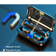将图片加载到图库查看器,Elegant TWS Bluetooth 5.0 Earphones 2200mAh Charging Box Modern Wireless Headphone 9D Stereo Sports Waterproof Earbuds Luxury Headsets With Microphone Wireless Headphones with LED Display Wireless Earbuds with Mic, IPX8 Waterproof Touch Control Headphones