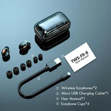 将图片加载到图库查看器,Elegant TWS Bluetooth 5.0 Earphones 2200mAh Charging Box Modern Wireless Headphone 9D Stereo Sports Waterproof Earbuds Luxury Headsets With Microphone Wireless Headphones with LED Display Wireless Earbuds with Mic, IPX8 Waterproof Touch Control Headphones