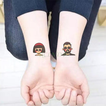 将图片加载到图库查看器,Elegant Waterproof Tattoo Sticker Sun Moon Fake Tatto Fashion Moon Temporary Fun Sun Wave Magic Tatoos For Womens Mens