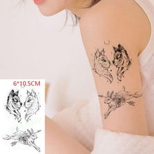 Load image into Gallery viewer, Elegant Waterproof Temporary Tattoo Sticker Cat Fox Flash Tatoo Neck Hand Modern Tattoo Stickers Butterflies Cats For Womens