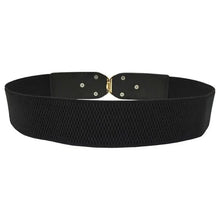 Load image into Gallery viewer, Elegant Wide Fabric Strap Silver Metal Buckle Belts For Women Trendy Women's Fashion Stretchable Classic Color Belts