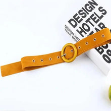 Load image into Gallery viewer, Elegant Wide Fabric Strap Silver Metal Buckle Belts For Women Trendy Women's Fashion Stretchable Classic Color Belts