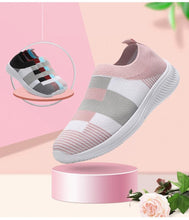 Load image into Gallery viewer, Elegant Women Shoes Espadrilles Knitted Sneakers Women New Flat Shoes Mix Color Casual Walking Shoes Slip-on Sock Shoe Lady Girls Running Shoes Mesh Air Mesh Womens Espadrilles