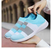Load image into Gallery viewer, Elegant Women Shoes Espadrilles Knitted Sneakers Women New Flat Shoes Mix Color Casual Walking Shoes Slip-on Sock Shoe Lady Girls Running Shoes Mesh Air Mesh Womens Espadrilles
