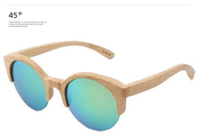 Load image into Gallery viewer, Elegant Wooden Design Classic Sunglasses Design Stylish Popular Wooden Sunglasses For Men & Women Round Bamboo Glasses Mirror Sun Glasses Retro Glasses