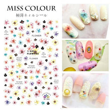 Load image into Gallery viewer, Embossed 3D Nail Stickers Blooming Flower 3D Nail Art Stickers Decals Adhesive Manicure Nail Art Tips Decoration Adhesive Abstract Face Curve Graffiti Nail Design for Acrylic Nail Supplies Designer Nail Decorations for Women Girls Kids