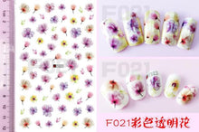 Load image into Gallery viewer, Embossed 3D Nail Stickers Blooming Flower 3D Nail Art Stickers Decals Adhesive Manicure Nail Art Tips Decoration Adhesive Abstract Face Curve Graffiti Nail Design for Acrylic Nail Supplies Designer Nail Decorations for Women Girls Kids