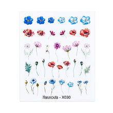 Load image into Gallery viewer, Embossed Nails Sticker 3D Flower Leaves Slider Water Transfer Nail Decals for Nail Art Transfer Sticker 3D Wave Design Decoration for Women Girls Art Stickers Decal Decoration Metallic Curve Strip Line Nail Decor