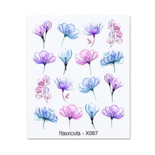 Load image into Gallery viewer, Embossed Nails Sticker 3D Flower Leaves Slider Water Transfer Nail Decals for Nail Art Transfer Sticker 3D Wave Design Decoration for Women Girls Art Stickers Decal Decoration Metallic Curve Strip Line Nail Decor