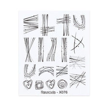 Load image into Gallery viewer, Embossed Nails Sticker 3D Flower Leaves Slider Water Transfer Nail Decals for Nail Art Transfer Sticker 3D Wave Design Decoration for Women Girls Art Stickers Decal Decoration Metallic Curve Strip Line Nail Decor