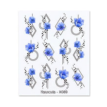 Load image into Gallery viewer, Embossed Nails Sticker 3D Flower Leaves Slider Water Transfer Nail Decals for Nail Art Transfer Sticker 3D Wave Design Decoration for Women Girls Art Stickers Decal Decoration Metallic Curve Strip Line Nail Decor