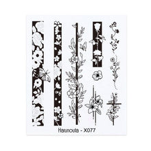 Load image into Gallery viewer, Embossed Nails Sticker 3D Flower Leaves Slider Water Transfer Nail Decals for Nail Art Transfer Sticker 3D Wave Design Decoration for Women Girls Art Stickers Decal Decoration Metallic Curve Strip Line Nail Decor