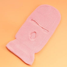 Load image into Gallery viewer, Embroidery Three-hole Balaclava Knit Hat Army Tactical CS Winter Ski Riding Mask Beanie Prom Party Mask Warm Mask Three 3 Hole Balaclava Knit Hat Ski Mask 3-Hole Knit Hat Full Face Cover Balaclava Hats Funny Party Embroidery Beanies Caps