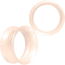 Load image into Gallery viewer, Thin Flexible Peach Silicone Tunnel Plug Set 11mm to 25mm