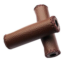 将图片加载到图库查看器,Ergonomic Bike Handle Grips PU Leather Soft Rubber Bicycle Mountain Bike Anti-Slip Handlebar Grips Retro Artificial Leather Handle Grips Cycling Anti Slip Road Mountain Comfortable Bike Handlebar Grips