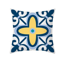 Load image into Gallery viewer, Ethnic Floral Patterns Sofa Cushion Cases Nordic Geometric Simple Blue Modern Decorative Throw Pillow Case Cushion Case For Room Bedroom Pillows Case Bohemian Decor Home Pillows 45x45CM
