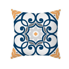 Load image into Gallery viewer, Ethnic Floral Patterns Sofa Cushion Cases Nordic Geometric Simple Blue Modern Decorative Throw Pillow Case Cushion Case For Room Bedroom Pillows Case Bohemian Decor Home Pillows 45x45CM