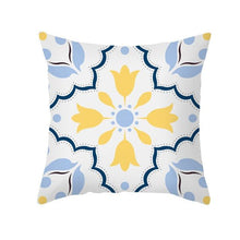 Load image into Gallery viewer, Ethnic Floral Patterns Sofa Cushion Cases Nordic Geometric Simple Blue Modern Decorative Throw Pillow Case Cushion Case For Room Bedroom Pillows Case Bohemian Decor Home Pillows 45x45CM
