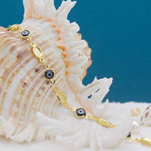 Load image into Gallery viewer, Evil Eye Anklet 10'' Blue High Polish