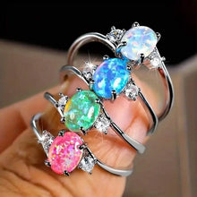 Load image into Gallery viewer, Exquisite Oval Artificial Opal Rings