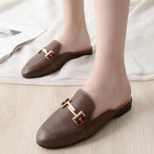 Load image into Gallery viewer, Exquisite Woman Slides Outdoor Platform Slippers Square Ladies Mules Slip On Comfortable Pointed Toe Womens Loafers Women's Flats Mules Loafers Shoes For Women